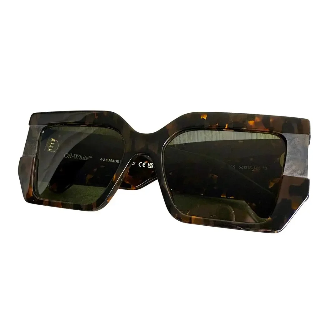 NEW Off-White Unisex Sunglasses - Dover, Havana Green. - Picture 5 of 8